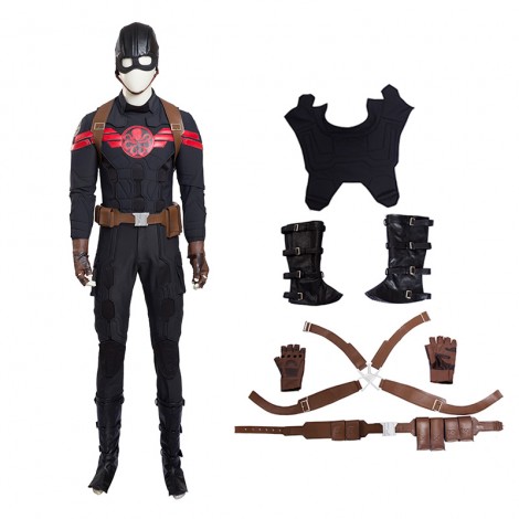 The Avengers Captain America Hydra Agent Cosplay Costume Deluxe Outfit