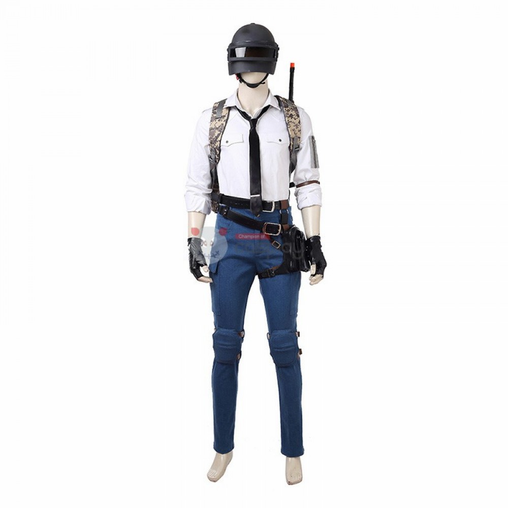 pubg white shirt and tie