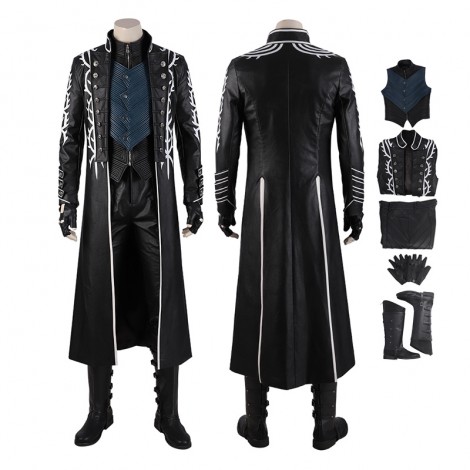 Vergil Costume Devil May Cry 5 Cosplay Costumes Windbreaker Full Set