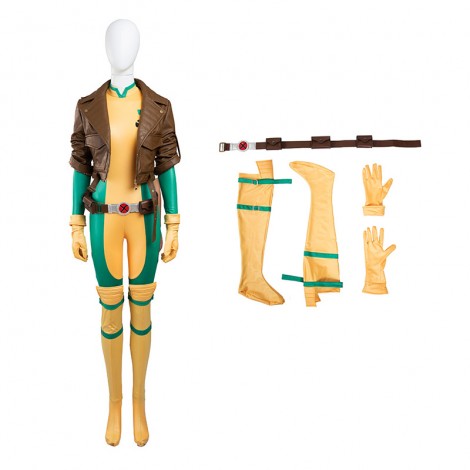 X-Men Rogue Costume Anna Marie Cosplay Costume Deluxe Version - Top Level